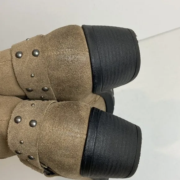 Korks by Kork-Ease Ankle Boots 8 Moto Cassandra Suede Leather Western Harness