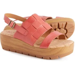 Korks by Kork-Ease Fraya Sandals Woven Leather Platform Wedge Size 7 NEW
