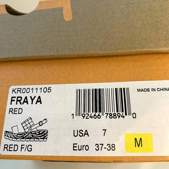 Korks by Kork-Ease Fraya Sandals Woven Leather Platform Wedge Size 7 NEW