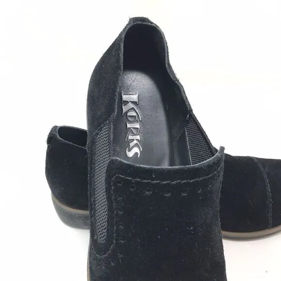 Korks by Kork-Ease Women's Gertrude Leather Slip-On Shoes In Black Size 7 M