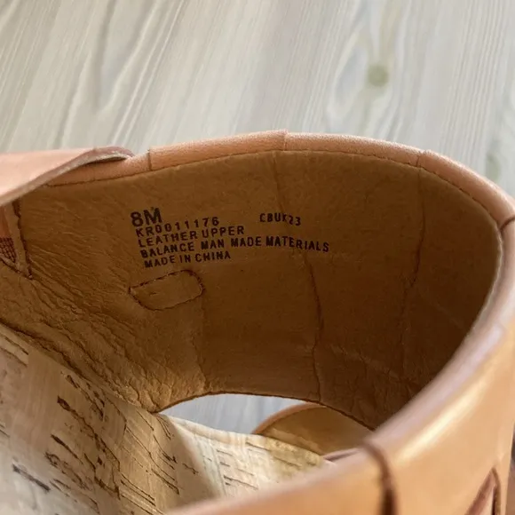 Korks Fraya Platform Wedge Sandals size 8M