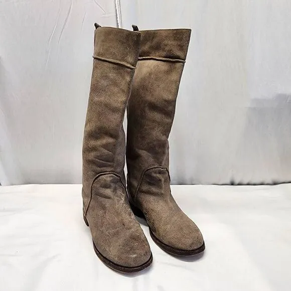 Kors Michael Kors Suede Leather Tall Riding Boots Size 9.5