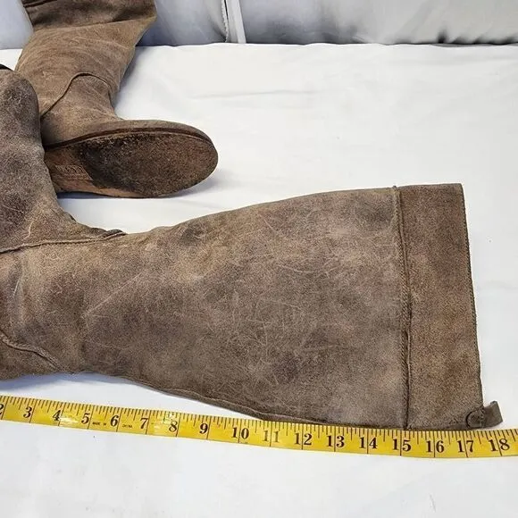 Kors Michael Kors Suede Leather Tall Riding Boots Size 9.5