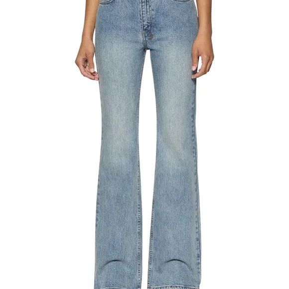 Ksubi Blue Flare Wide Leg Jeans with Classic Style