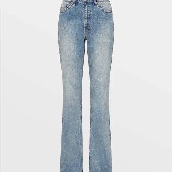 Ksubi Blue Flare Wide Leg Jeans with Classic Style