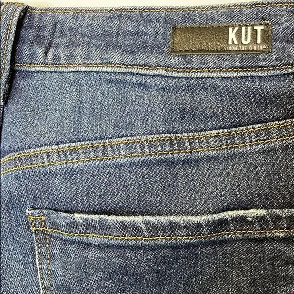 Kut Christine straight leg Blue Jeans with High-Rise Waist