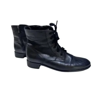 La Canadienne‎ lace up boots leather size 8.5 combat moto classic canadian made