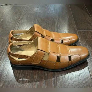 La Milano Italian Leather Open Weave Shoes Men Size 12