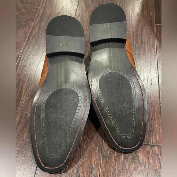 La Milano Italian Leather Open Weave Shoes Men Size 12