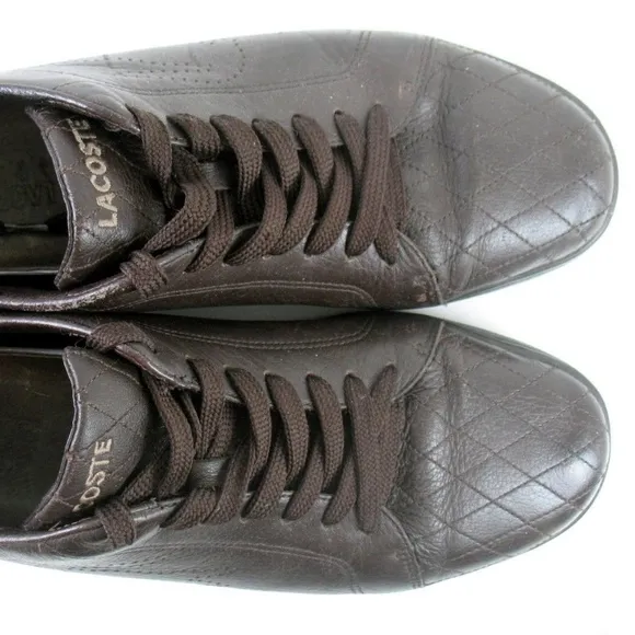 Lacoste Carnaby Quilt Full Grain Leather Sz 11.5