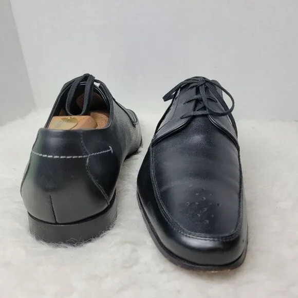 Lacoste James  Black Leather Oxford Men's Shoes Size 9.5