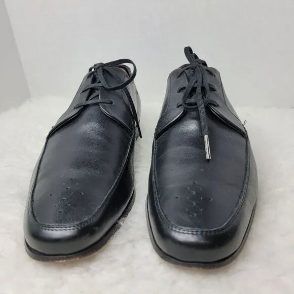 Lacoste James  Black Leather Oxford Men's Shoes Size 9.5