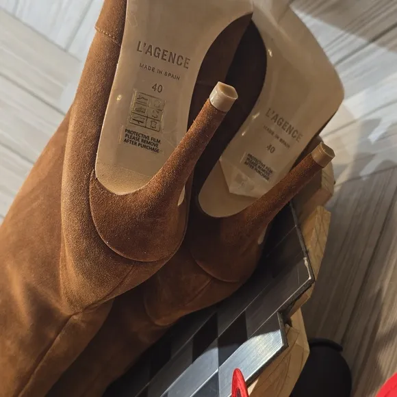 L'AGENCE LENA II TALL LEATHER/SUEDE BOOTS
