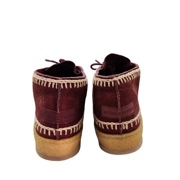 Laidback London Women's Shenje Crochet Lace up Chukka Boots
