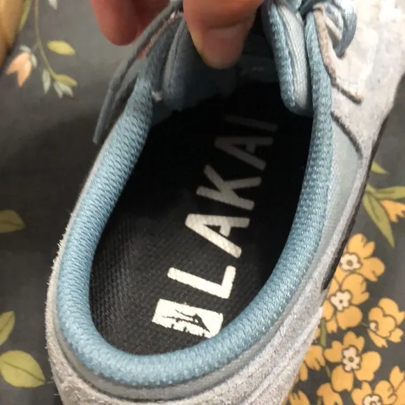 Lakai Limited Griffin Skate Shoes/Sneakers in Light Blue Suede and Brown