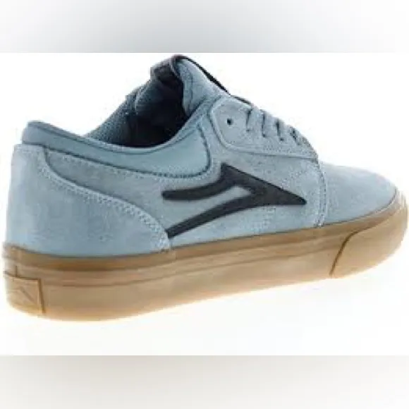 Lakai Limited Griffin Skate Shoes/Sneakers in Light Blue Suede and Brown