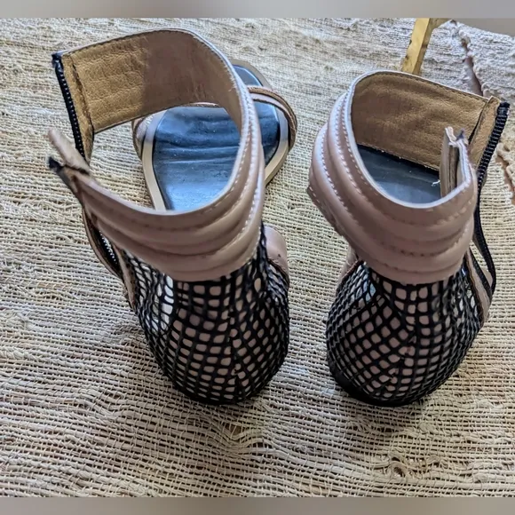 L.A.M.B. Fish Net Shoes