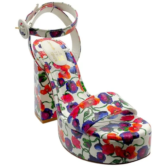 Larroude X Johnathan Cohen Multi Floral Platform Sandals