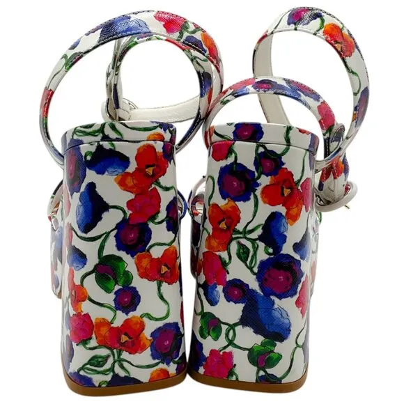 Larroude X Johnathan Cohen Multi Floral Platform Sandals