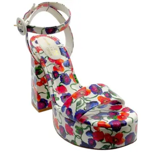 Larroude X Johnathan Cohen Multi Floral Platform Sandals