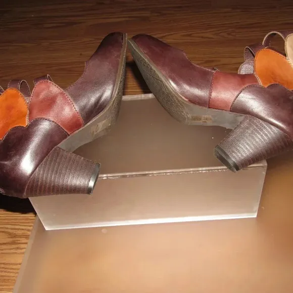 L’ARTISTE by Spring Step Leather Autumn Brown Shoes Size 40 (US Size 9)