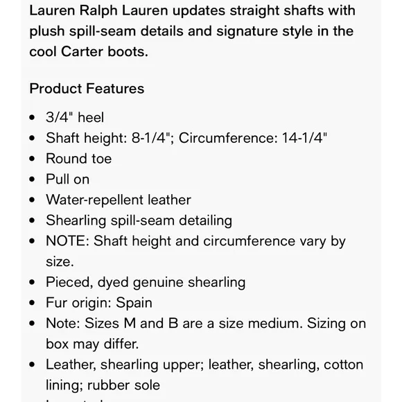 Lauren by Ralph Lauren Carter boots. New in box. Beautiful! 😍