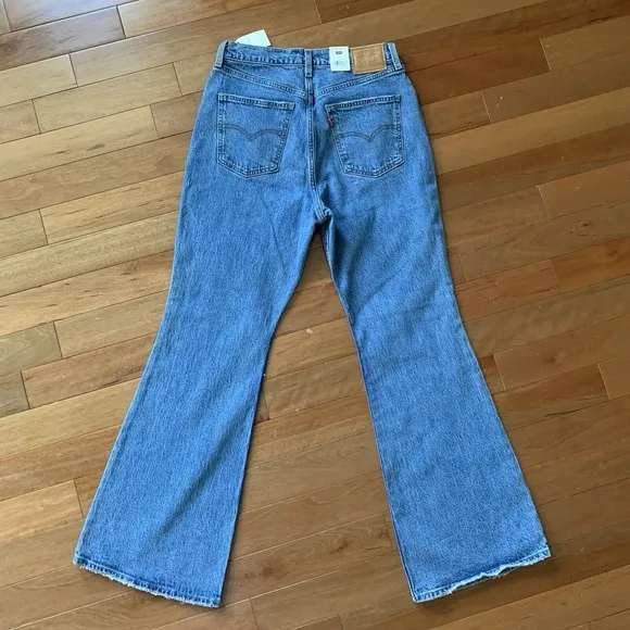 Levi's 70s High Flare Jeans Slim Fit High Rise Denim Blue Women's Size 30 x 32