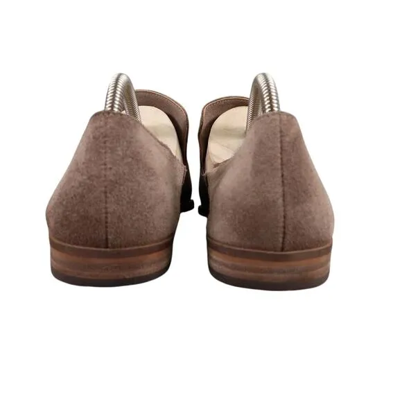 Levity Shoes Womens 8.5 Loafer Slip On Suede Carla Classic Career Slipper Brown