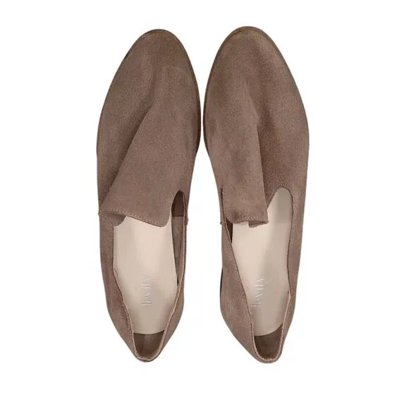 Levity Shoes Womens 8.5 Loafer Slip On Suede Carla Classic Career Slipper Brown