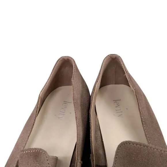 Levity Shoes Womens 8.5 Loafer Slip On Suede Carla Classic Career Slipper Brown
