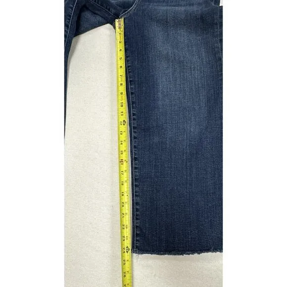 Liverpool Los Angeles denim Hi-Rise Raw Hem jeans, sz 10 Cropped EUC