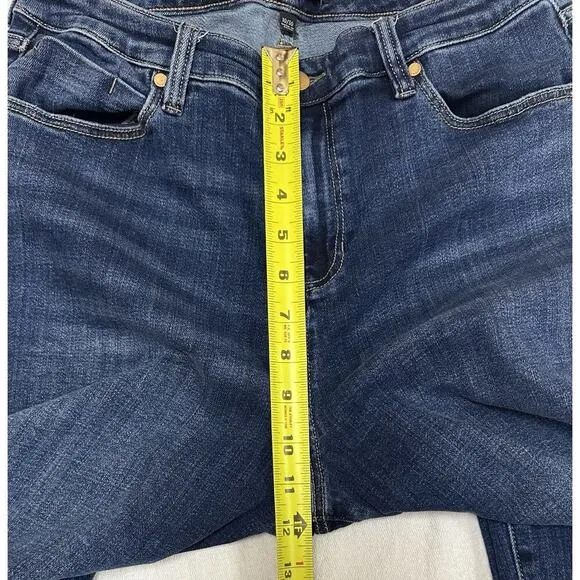 Liverpool Los Angeles denim Hi-Rise Raw Hem jeans, sz 10 Cropped EUC