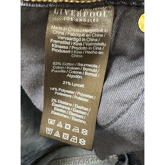 Liverpool Los Angeles denim Hi-Rise Raw Hem jeans, sz 10 Cropped EUC