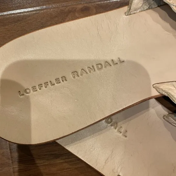 Loeffler Randall / Claudie beige nude braided criss cross Slide Sandals 7
