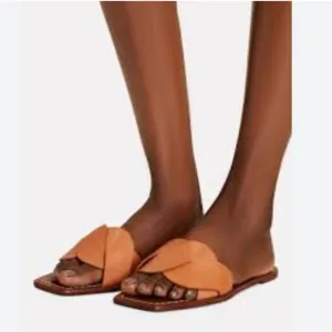 Loeffler Randall Willajo Brown Leather Braided Sandals Size 7.5 EUC