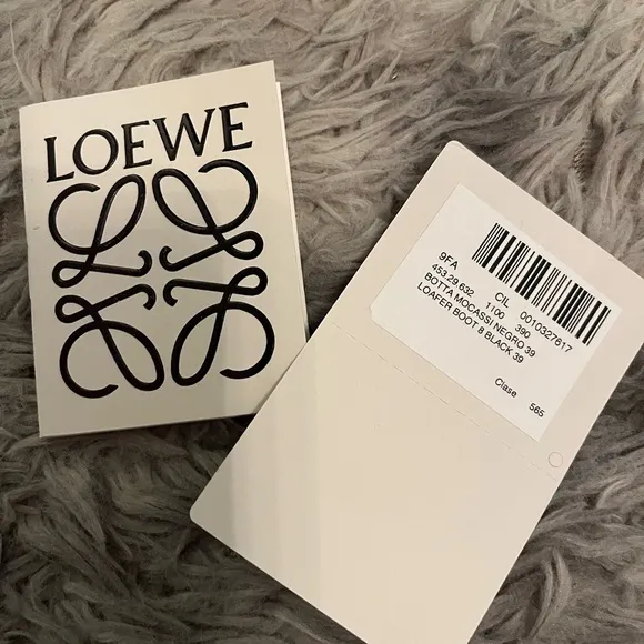 Loewe Black Leather Botta Mocassin Loafer Women's Boots