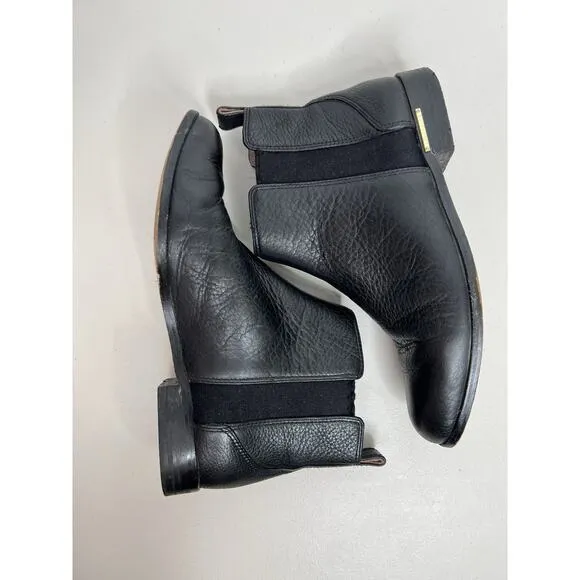 Louise et Cie Women's Chelsea Leather Bootie Black Size 7.5/38