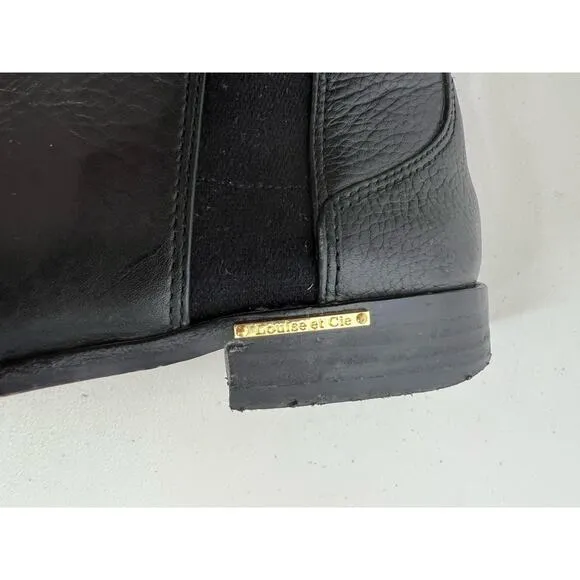 Louise et Cie Women's Chelsea Leather Bootie Black Size 7.5/38