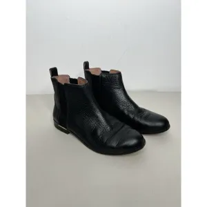 Louise et Cie Women's Chelsea Leather Bootie Black Size 7.5/38