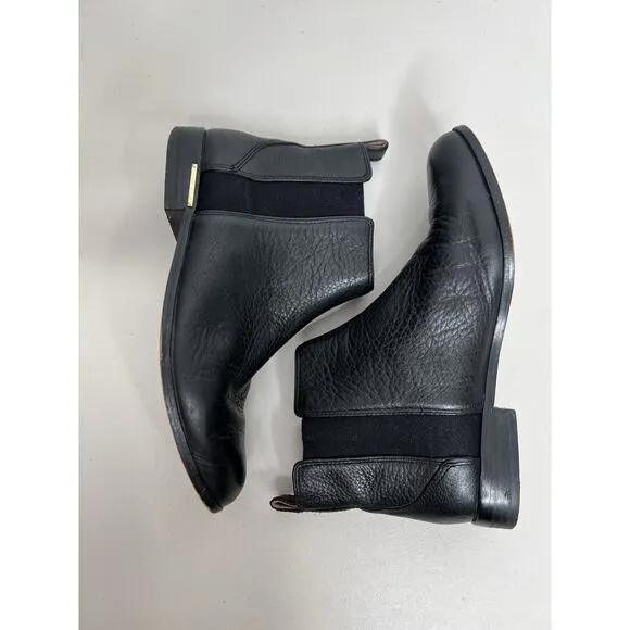 Louise et Cie Women's Chelsea Leather Bootie Black Size 7.5/38