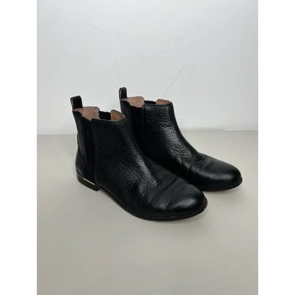 Louise et Cie Women's Chelsea Leather Bootie Black Size 7.5/38