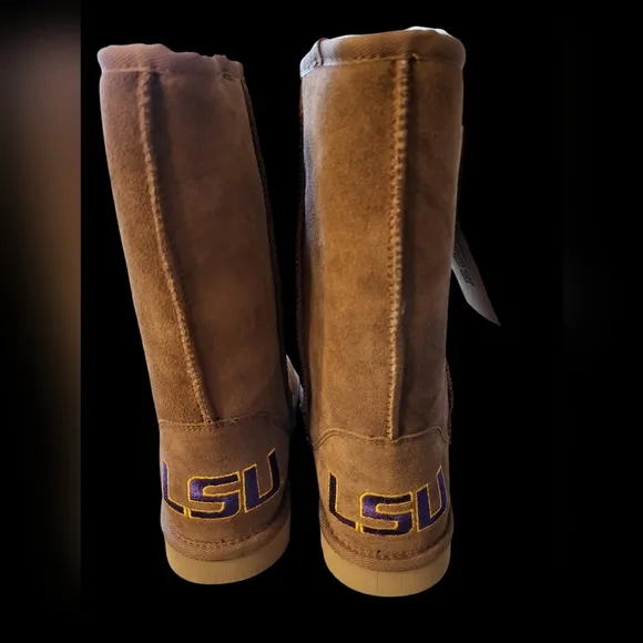 LSU GEAUX Tigers Roadies Women's size 9 Leather, Wool boots NEW