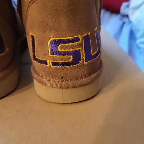 LSU GEAUX Tigers Roadies Women's size 9 Leather, Wool boots NEW