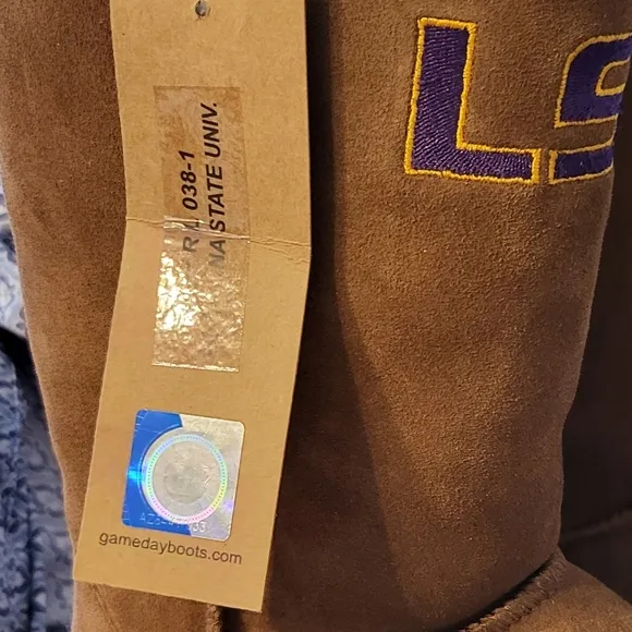LSU GEAUX Tigers Roadies Women's size 9 Leather, Wool boots NEW