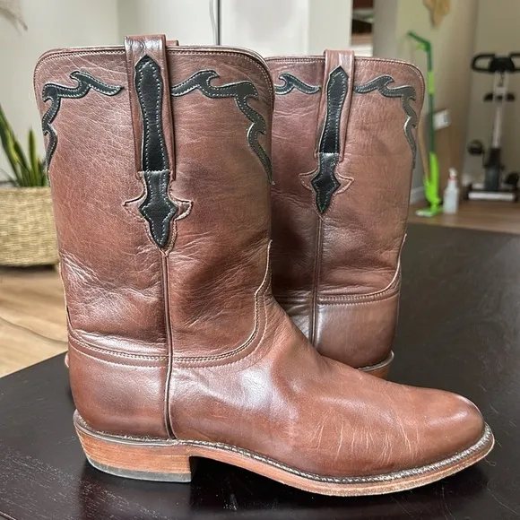 Lucchese 10” Classic Florence handmade buffalo leather cowboy western boots