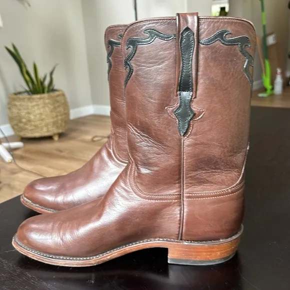 Lucchese 10” Classic Florence handmade buffalo leather cowboy western boots