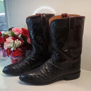 LUCCHESE 2000 Ostrich leather cowboy boots (sz 11.5D)
