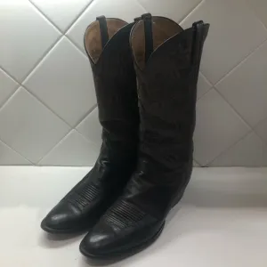 Lucchese Black Leather Cowboy Boots Timeless Design