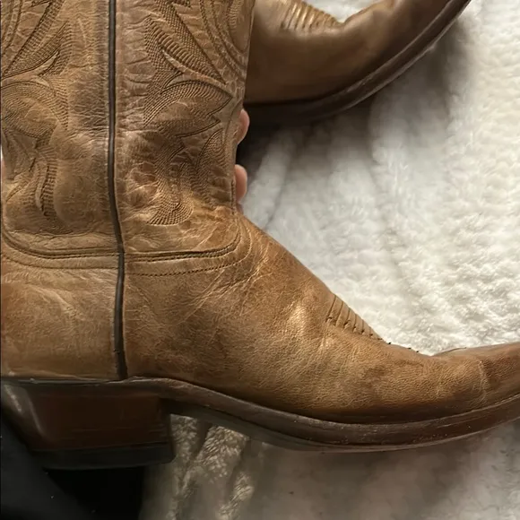 Lucchese Tan Leather Boots worn twice in stockyards at saloons in Fort Worth