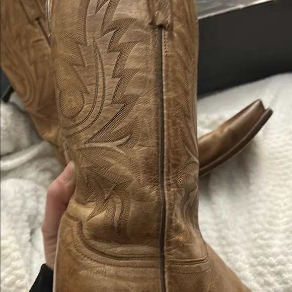 Lucchese Tan Leather Boots worn twice in stockyards at saloons in Fort Worth